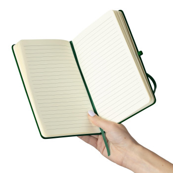 Taccuino formato +/- A5 certificato FSC® in PU riciclato Bloom