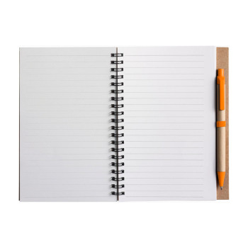 Taccuino Stella | Cartone riciclato | pagine a righe | Penna a sfera