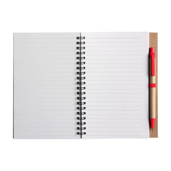 Taccuino Stella | Cartone riciclato | pagine a righe | Penna a sfera