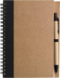 Taccuino Stella | Cartone riciclato | pagine a righe | Penna a sfera