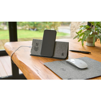 Tappetino per mouse rPET con caricatore rapido wireless Selene