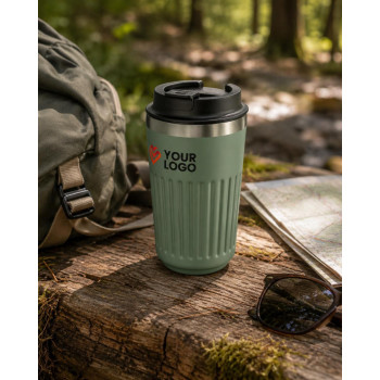 Tazza da viaggio in acciaio inossidabile riciclato Chiara 400 ml