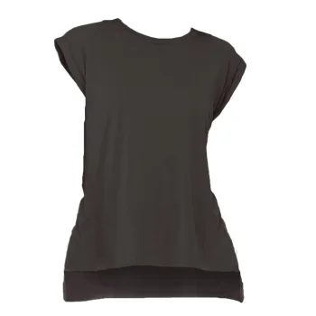 Women's Flowy Muscle Tee with Rolled Cuff