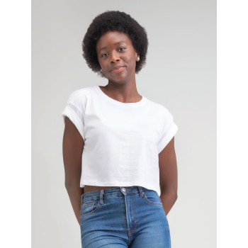 WOMEN'S ORGANIC CROP TOP 100%C