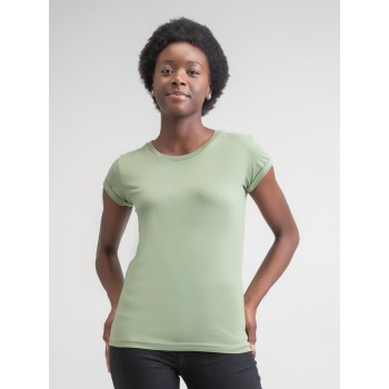 Women's Roll Sleeve T 100%C