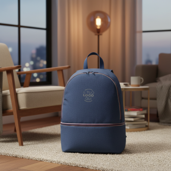 Zainetto con zip e ampia tasca frontale