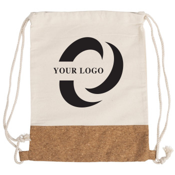 Zaino a sacca in cotone con base in sughero Tianna