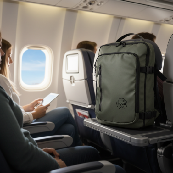 Zaino da viaggio in PU con spallacci imbottiti e porta PC da 15"