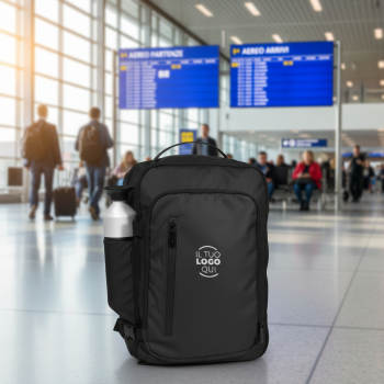 Zaino da viaggio in PU con spallacci imbottiti e porta PC da 15"