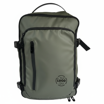 Zaino da viaggio in PU con spallacci imbottiti e porta PC da 15"