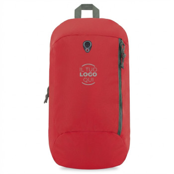 Zaino personalizzabile in poliestere 600D blu con tasca frontale