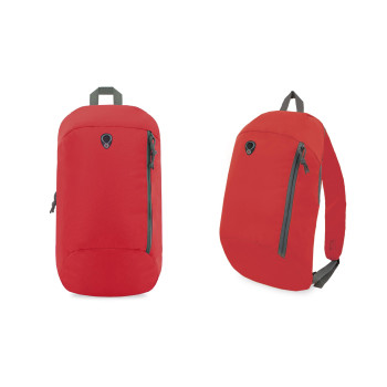 Zaino personalizzabile in poliestere 600D blu con tasca frontale