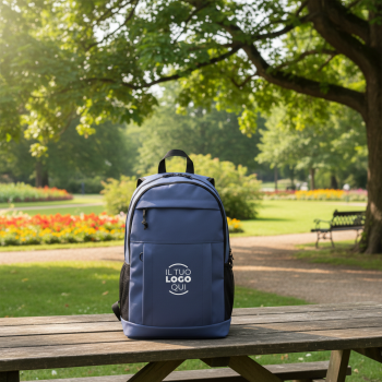 Zaino porta pc in PU SOFT con schienale imbottito e tasche laterali