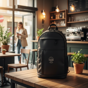 Zaino porta pc in PU SOFT con schienale imbottito e tasche laterali